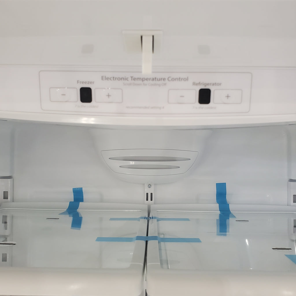 Pictures of Whirlpool 22.07-cu ft Bottom-Freezer Refrigerator with Ice Maker (Stainless Steel) ENERGY STAR-WRB322DMBM-Scratch and Dent(Moderate) - Neu Appliance Outlet - Discount Appliance Outlet in Austin, Tx