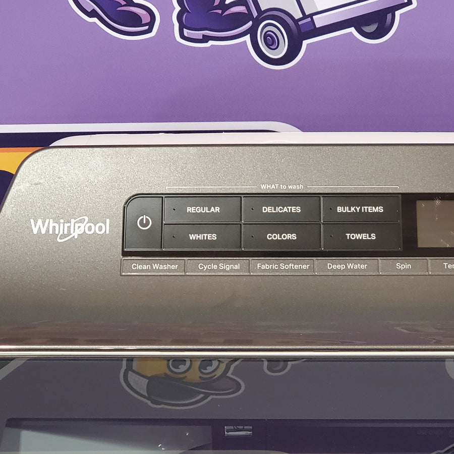 Whirlpool High Efficiency Agitator Large Top-Load Washer in White WTW5105HW - Scratch & Dent (Minor) and Whirlpool 7.0 cu. ft. Electric Dryer with Hamper Door 16118 - WED5010LW - Open Box