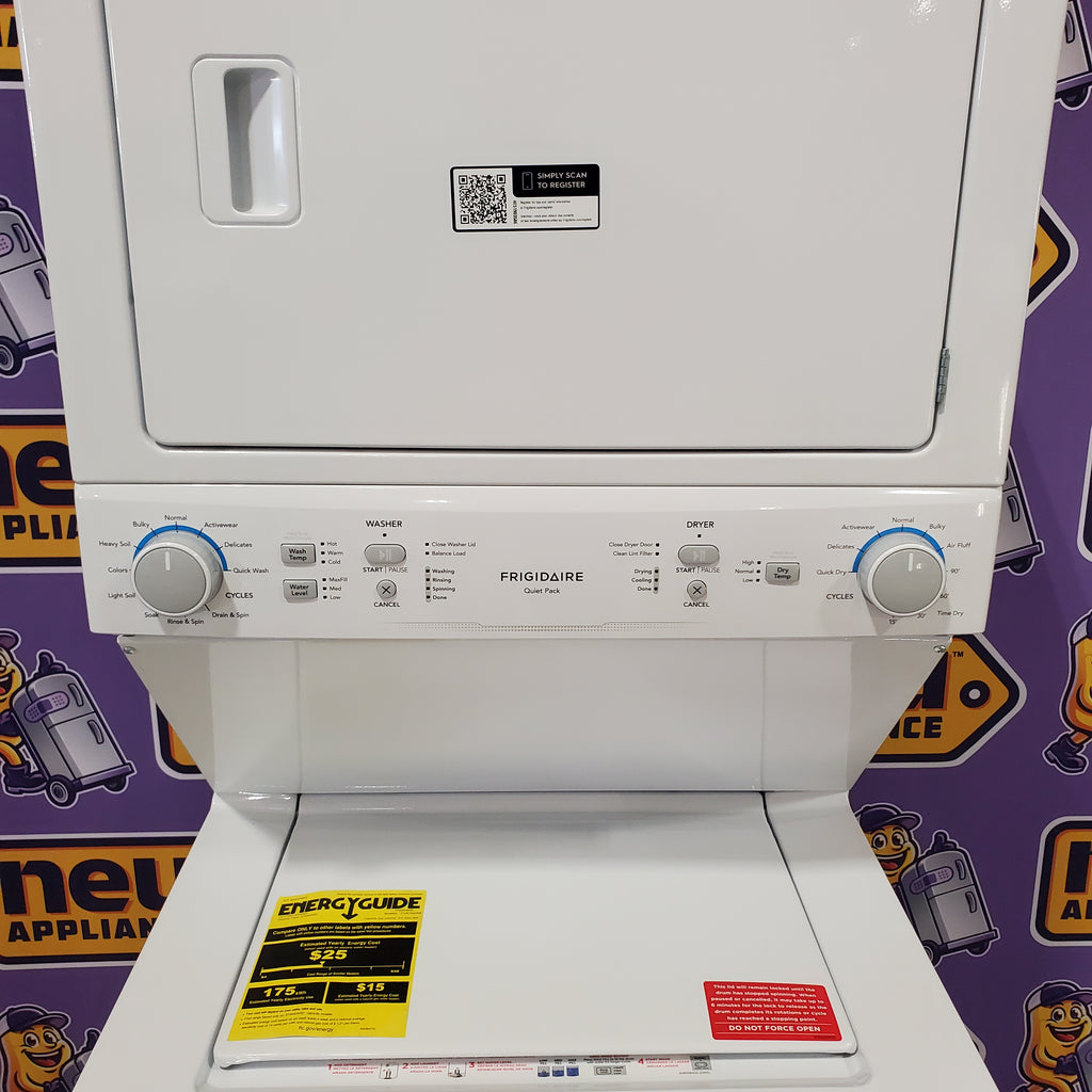 Pictures of Frigidaire Electric Washer/Dryer Laundry Center - 3.9 Cu. Ft Washer and 5.5 Cu. Ft. Dryer FLCE7522AW - Scratch & Dent (Moderate) - Neu Appliance Outlet - Discount Appliance Outlet in Austin, Tx