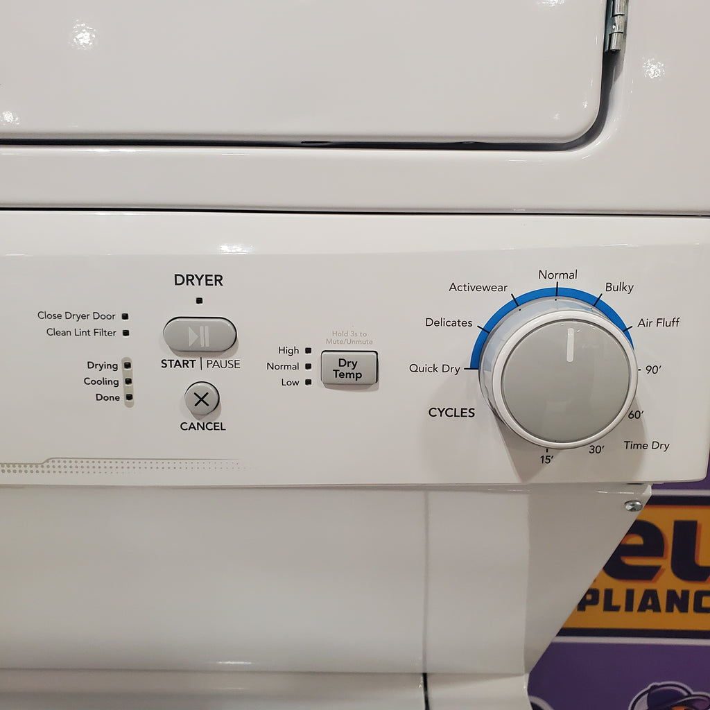 Pictures of Frigidaire Electric Washer/Dryer Laundry Center - 3.9 Cu. Ft Washer and 5.5 Cu. Ft. Dryer FLCE7522AW - Open Box - Neu Appliance Outlet - Discount Appliance Outlet in Austin, Tx