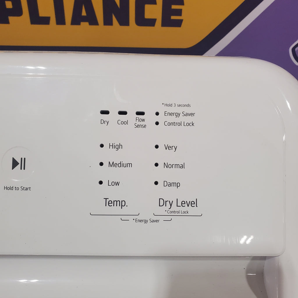 LG White Top Load 4.5 Cu. Ft. Washer with NeveRust Drum and TurboDrum Technology WT7000CW - Certified Refurbished and LG 7.3 Cu. Ft. Electric Rear Control Ultra Large Capacity Dryer in White with Sensor Dry 16037 - DLE6100W - Certified Refurbished