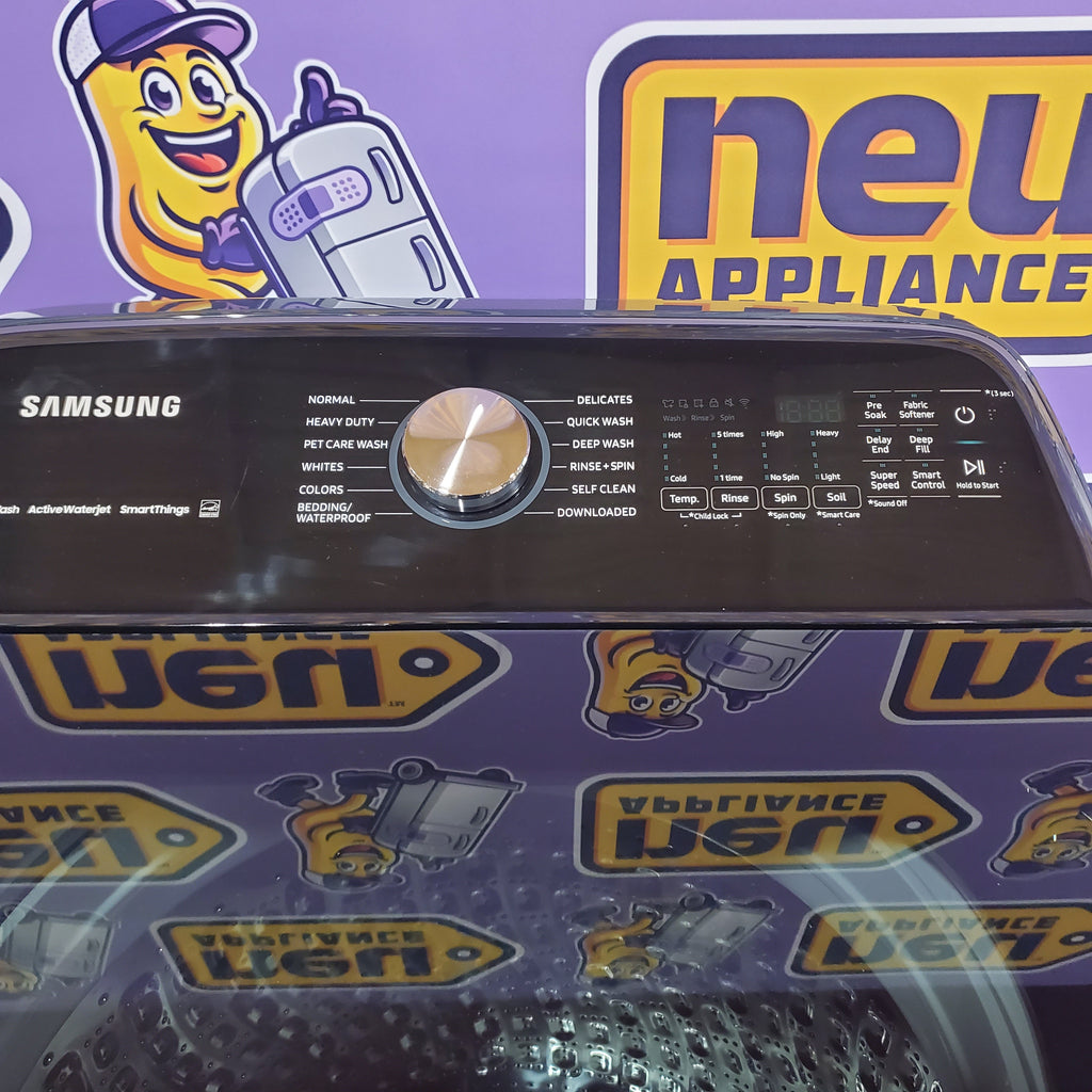 Pictures of Samsung 5.4 cu. ft. Smart Top Load Washer with Pet Care Solution and Super Speed Wash WA54CG7150AD - Open Box and 7.4 cu. ft. Smart Vented Electric Dryer with Pet Care Dry and Steam Sanitize+ 16040 - DVE54CG7150D - Scratch & Dent (Minor) - Neu Appliance Outlet - Discount Appliance Outlet in Austin, Tx