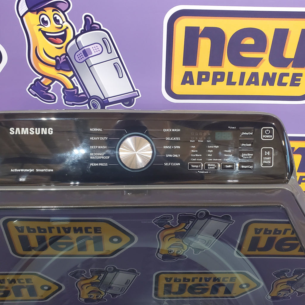 Pictures of Samsung 4.4 cu. ft. Top Load Washer with ActiveWave™ Agitator and Active WaterJet in Platinum 1CR03121 - WA44A3405AP - Certified Refurbished - Neu Appliance Outlet - Discount Appliance Outlet in Austin, Tx