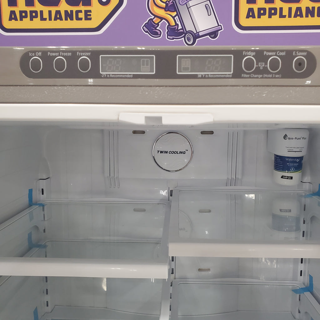 Pictures of Samsung Stainless Steel 36" French Door Refrigerator with Spill Proof Shelving and Twin Cooling System RF263AERS - Certified Refurbished - Neu Appliance Outlet - Discount Appliance Outlet in Austin, Tx