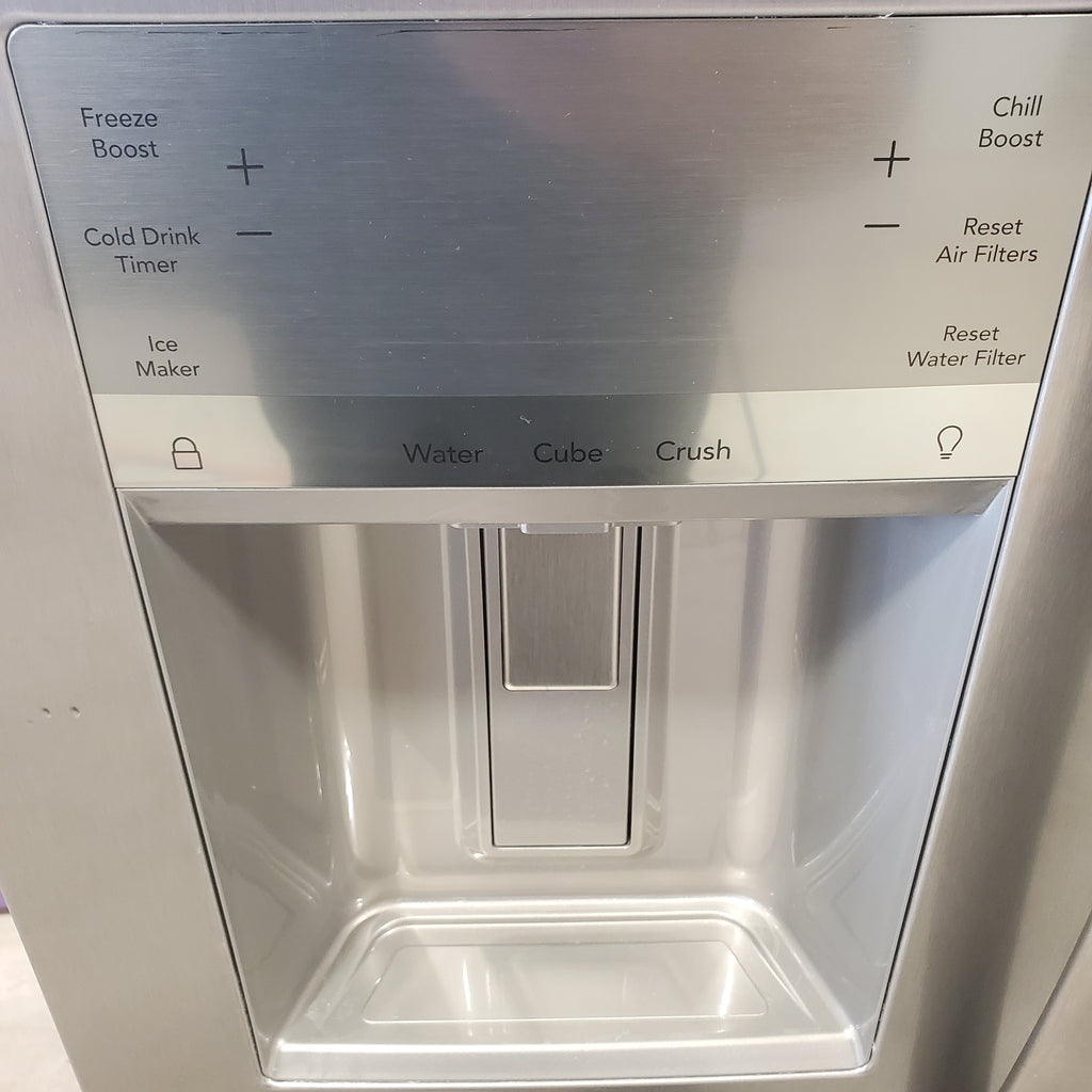 Pictures of Smudge Proof Stainless Steel ENERGY STAR Frigidaire Gallery 25.6 cu. ft. Side by Side Refrigerator with Exterior Water and Ice Dispenser - Scratch & Dent - Minor - Neu Appliance Outlet - Discount Appliance Outlet in Austin, Tx