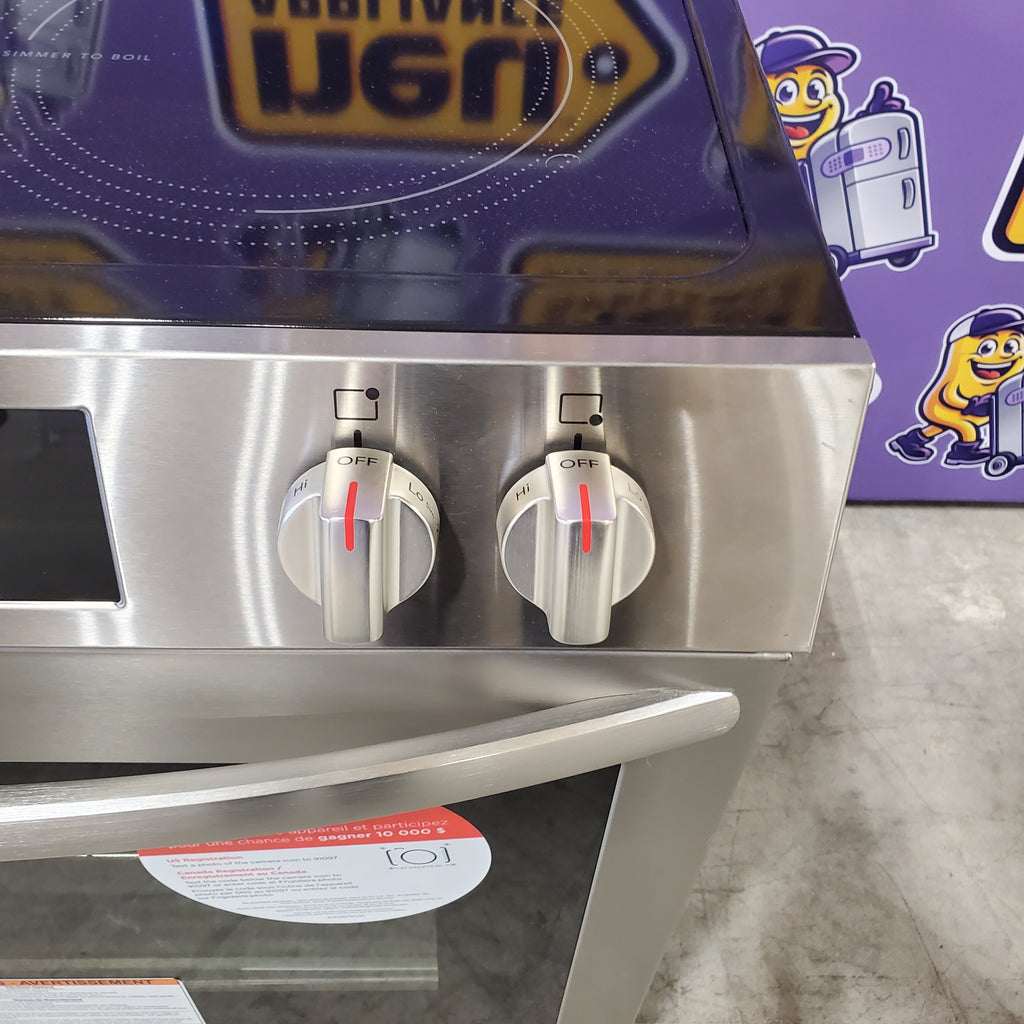 Pictures of Stainless Steel Frigidaire 30-in Glass Top 5 burner Slide-In Electric Range with 5.3-cu ft Convection Oven FCFE308LAF - Open Box - Neu Appliance Outlet - Discount Appliance Outlet in Austin, Tx