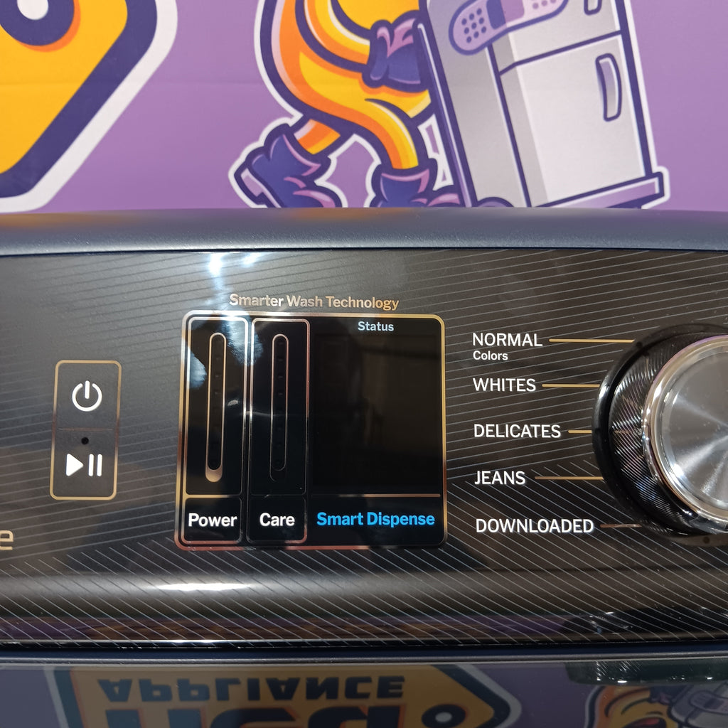 Pictures of GE Profile™ ENERGY STAR® 5.3 cu. ft. Capacity Washer with Smarter Wash Technology and Adaptive SmartDispense PTW805BPWRS - New in Box - Neu Appliance Outlet - Discount Appliance Outlet in Austin, Tx