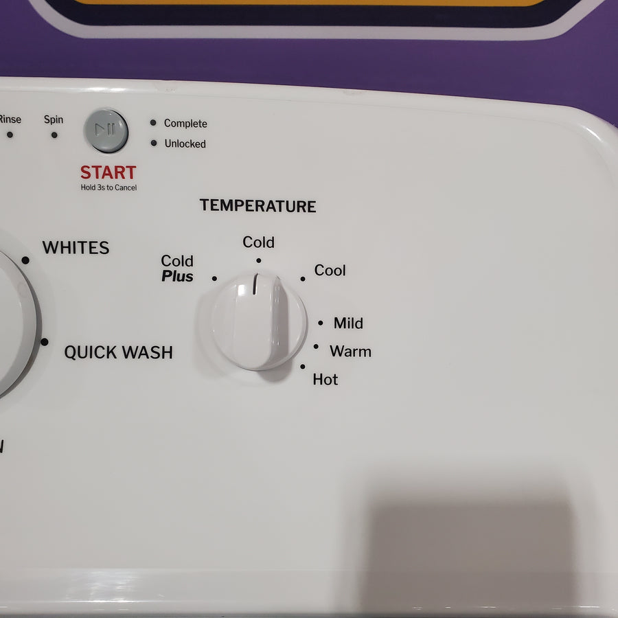 Hotpoint® 4.0 cu. ft. Capacity Washer with Cold Plus and Water Level Control HTW265ASWWW - Scratch & Dent (Minor) and Hotpoint® 6.2 cu. ft. vented Electric Dryer with Auto Dry 16138 - HTX26EASWWW - Scratch & Dent (Moderate)