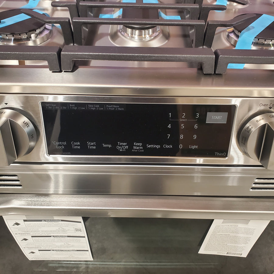 LG 6.3 cu ft. Smart Gas Slide-In Range ProBake Convection® InstaView®, and Air Fry 21SD033 - LSGL6335X - Scratch & Dent (Minor)
