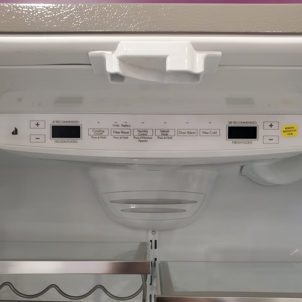 Pictures of JennAir RISE 21.9 Cu. Ft. French Door Counter-Depth Refrigerator with Gourmet Bay Drawer and TriSensor Climate Control in Stainless Steel JFFCF72DKL - Scratch & Dent (Minor) - Neu Appliance Outlet - Discount Appliance Outlet in Austin, Tx