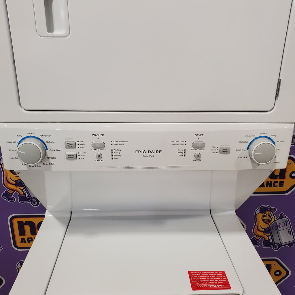 Pictures of Frigidaire Electric Washer/Dryer Laundry Center - 3.9 Cu. Ft Washer and 5.5 Cu. Ft. Dryer FLCE7522AW - Scratch & Dent (Minor) - Neu Appliance Outlet - Discount Appliance Outlet in Austin, Tx