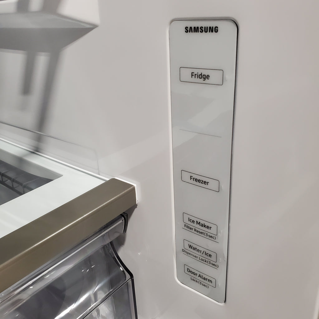 Pictures of Samsung 26 cu. ft. Counter Depth Mega Capacity 3-Door Stainless Steel French Door Refrigerator with External Water and Ice Dispenser 4SD421 - RF27CG5B10SRAA - Scratch & Dent - Minor - Neu Appliance Outlet - Discount Appliance Outlet in Austin, Tx