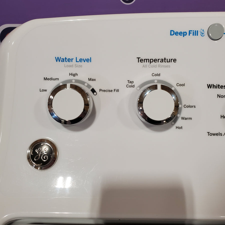 GE 4.5 cu. ft. Capacity Washer with Stainless Steel Basket in White GTW465ASNWW - Certified Refurbished and GE White Electric 7.2 Cu. Ft. Dryer with Aluminized Alloy Drum 16260 - GTD45EASJWS - Certified Refurbished