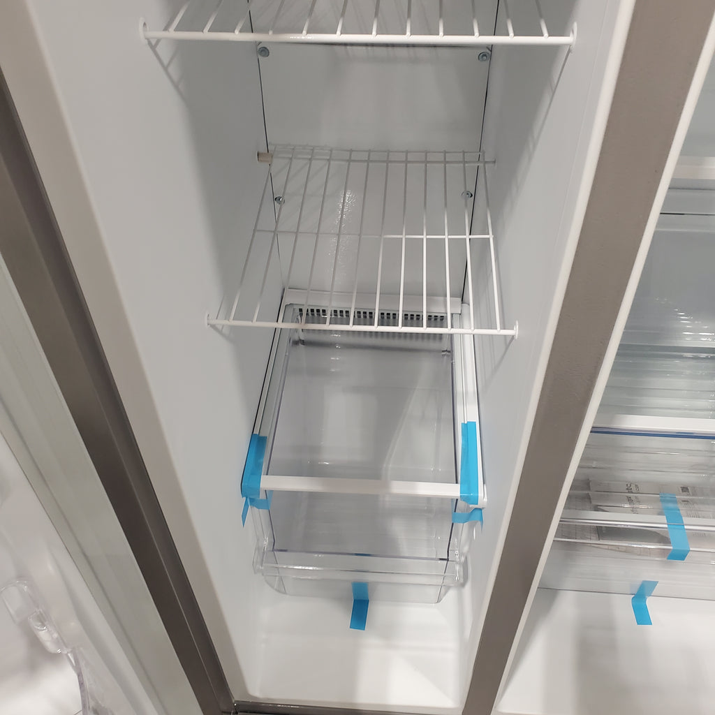 Pictures of Frigidaire 25.6-cu ft Side-by-Side Refrigerator with Ice Maker (Fingerprint Resistant Stainless Steel) ENERGY STAR-FRSS26L3AF-Scratch and Dent( Minor) - Neu Appliance Outlet - Discount Appliance Outlet in Austin, Tx