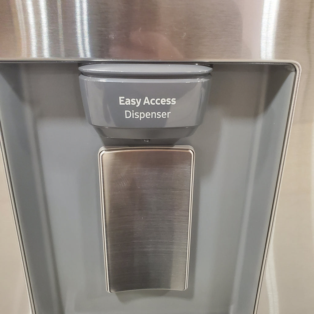 Pictures of Samsung 30 in. Wide 22 cu. ft. ENERGY STAR 3 Door French Door Refrigerator with Exterior Water and Ice Dispenser in Fingerprint Resistant Stainless Steel 4SD403 - RF22A4221SR - Scratch & Dent (Moderate) - Neu Appliance Outlet - Discount Appliance Outlet in Austin, Tx