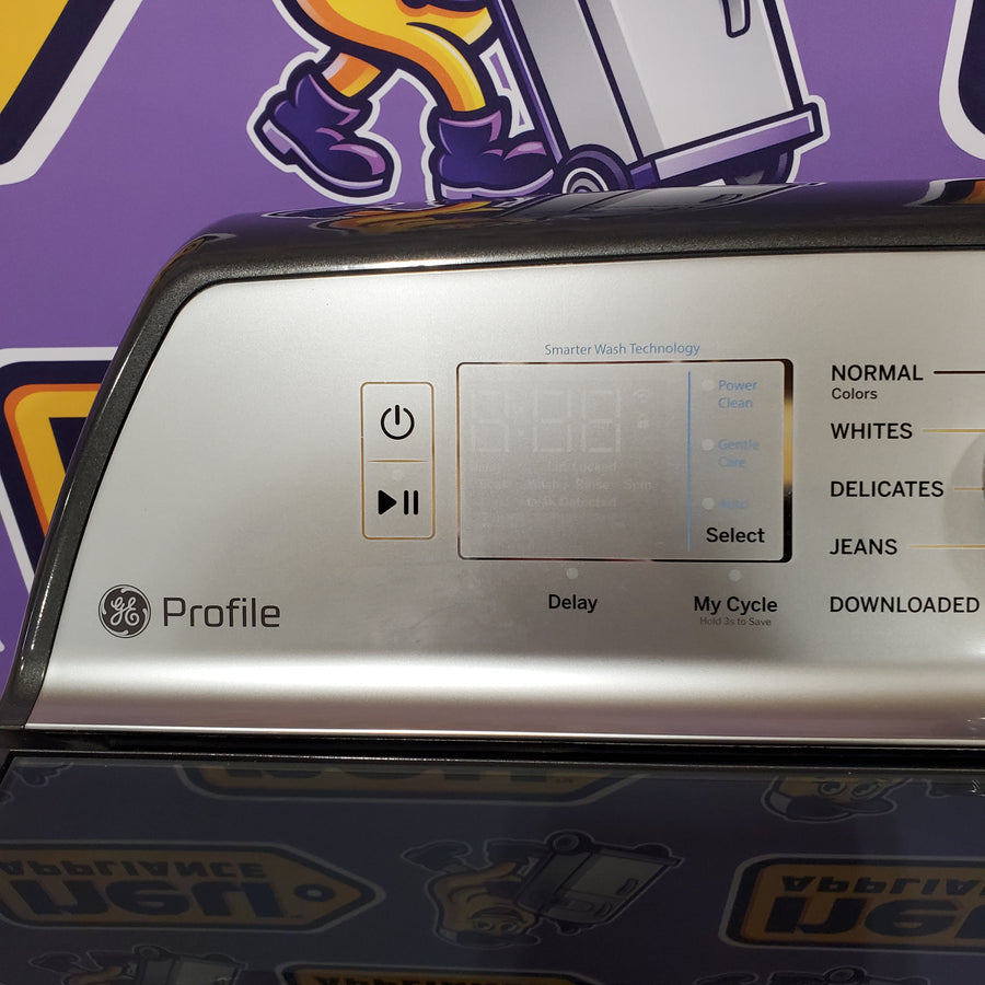 GE Profile™ ENERGY STAR® 5.0 cu. ft. Capacity Washer with Smarter Wash Technology and FlexDispense™ 22134SD243 - PTW600BPRDG - Scratch & Dent (Minor)