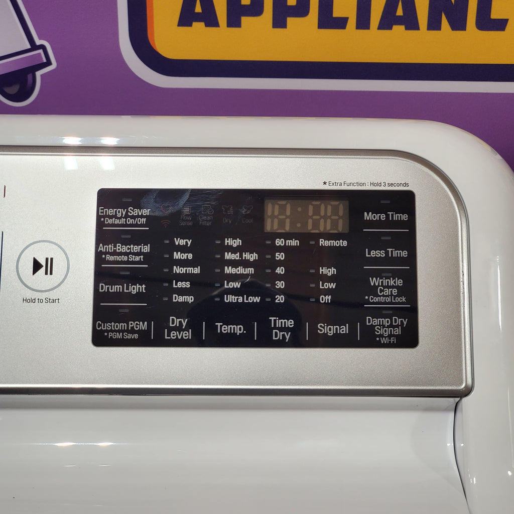 LG 7.3 cu. ft. Ultra Large Capacity Smart Wi-Fi Enabled Electric Dryer with Sensor Dry Technology DLE7300WE - Certified Refurbished