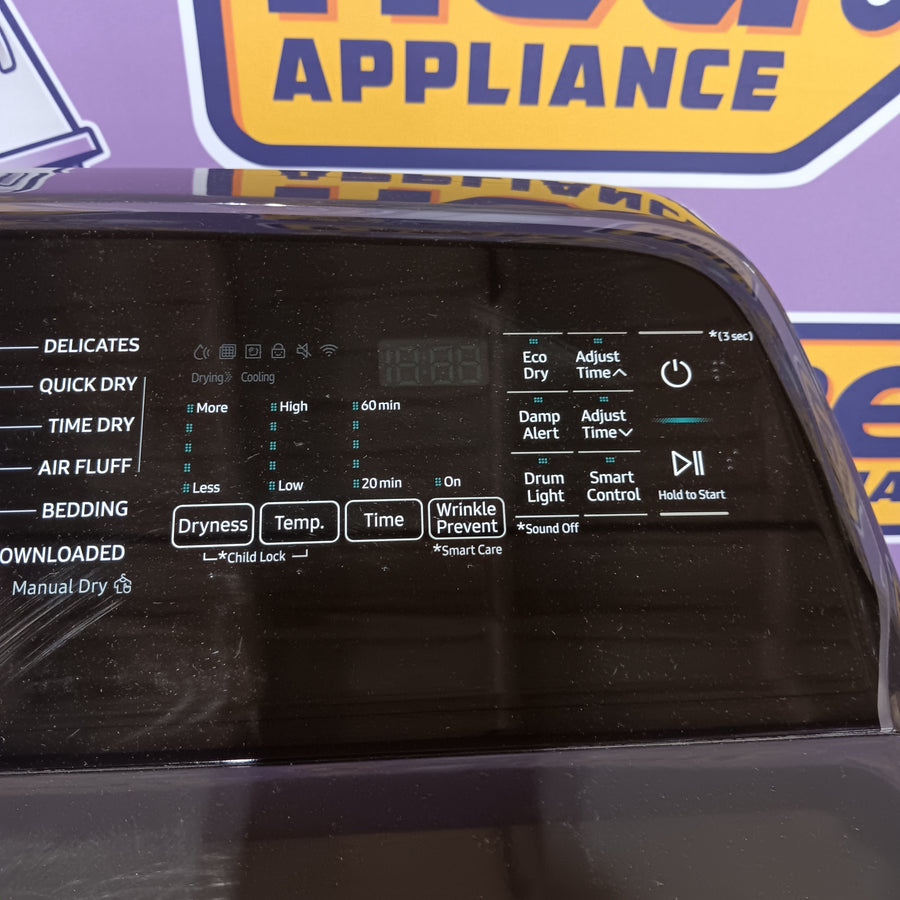 Samsung 7.4 Cu. Ft. Smart Electric Dryer with Steam Sanitize+ in Black 22137SD371 - DVE55CG7100V - Scratch & Dent (Minor)