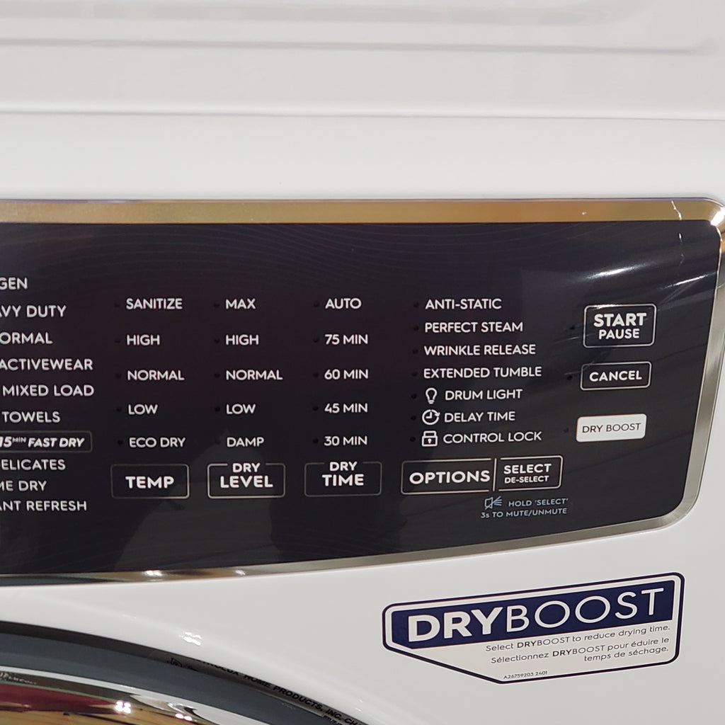 Pictures of Electrolux 4.5 Cu. Ft. Front Load Perfect Steam™ Washer with LuxCare® Plus Wash and SmartBoost® ELFW7626BW - Scratch & Dent (Minor) Electrolux 8.0 Cu. Ft. 500 Series Electric Dryer ELFE7537AW - Scratch & Dent (Minor) - Neu Appliance Outlet - Discount Appliance Outlet in Austin, Tx