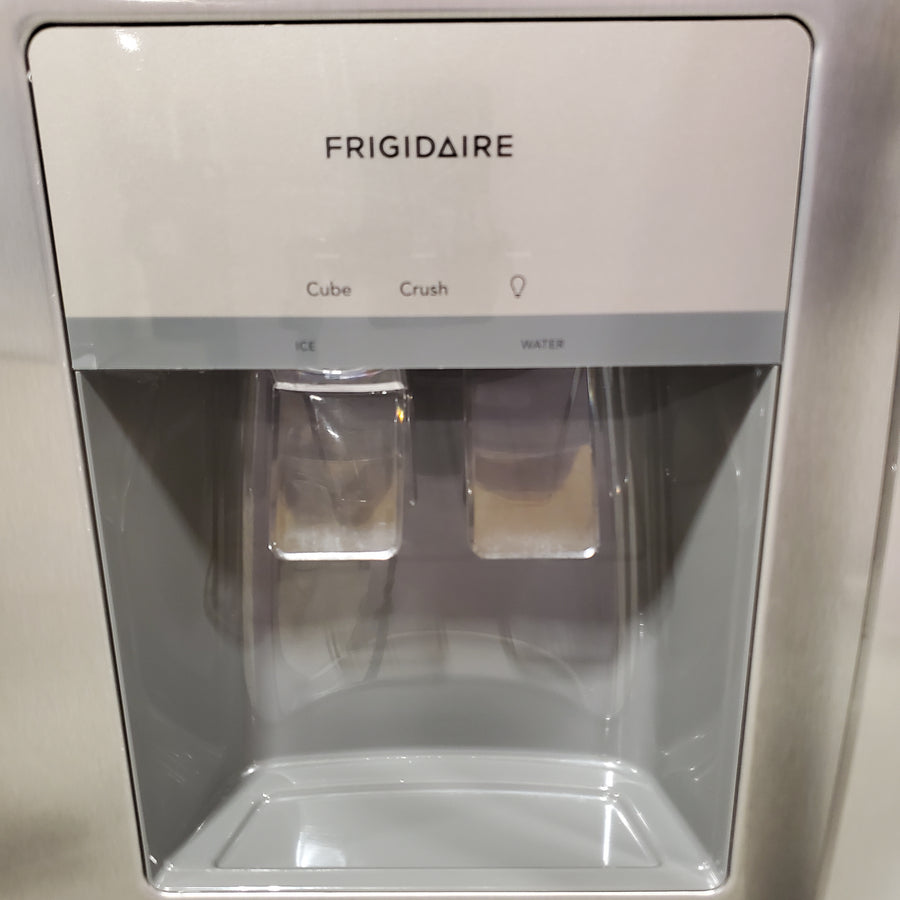 Frigidaire 25.6-cu ft ENERGY STAR Side-by-Side Refrigerator with Ice Maker in Fingerprint Resistant Stainless Steel 22131SD101 - FRSS26L3AF - Scratch & Dent (Minor)