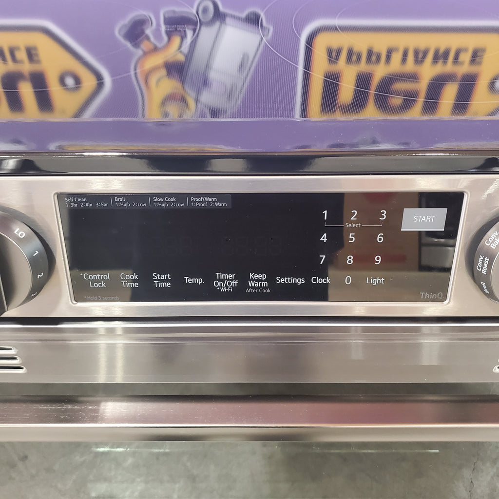 LG 6.3 cu. ft. Smart Electric Slide-in Range with InstaView®, ProBake Convection®, and Air Fry 3SD911 - LSEL6335ZE - Open Box