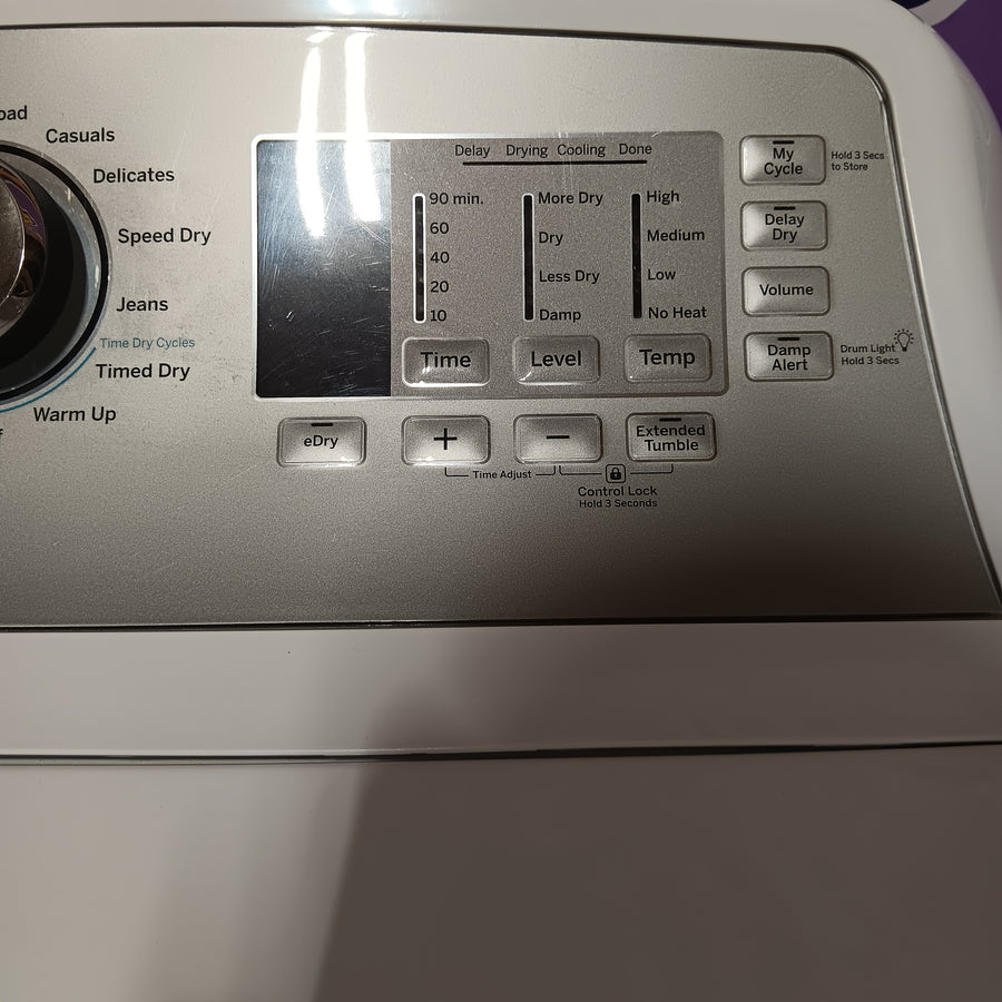 GE Top Load 4.0 Cu. Ft. Capacity Washer with Stainless Steel Wash Basket GTW325ASWWW - New in Box and GE ENERGY STAR 7.4 cu. ft. Capacity Aluminized Alloy Drum Electric Dryer with Sensor Dry 16254 - GTD65EBSJWS - Certified Refurbished