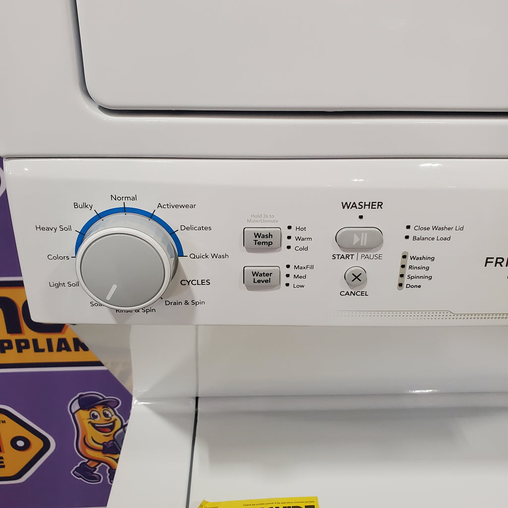Pictures of Frigidaire Electric Washer/Dryer Laundry Center - 3.9 Cu. Ft Washer and 5.5 Cu. Ft. Dryer FLCE7522AW - Open Box - Neu Appliance Outlet - Discount Appliance Outlet in Austin, Tx