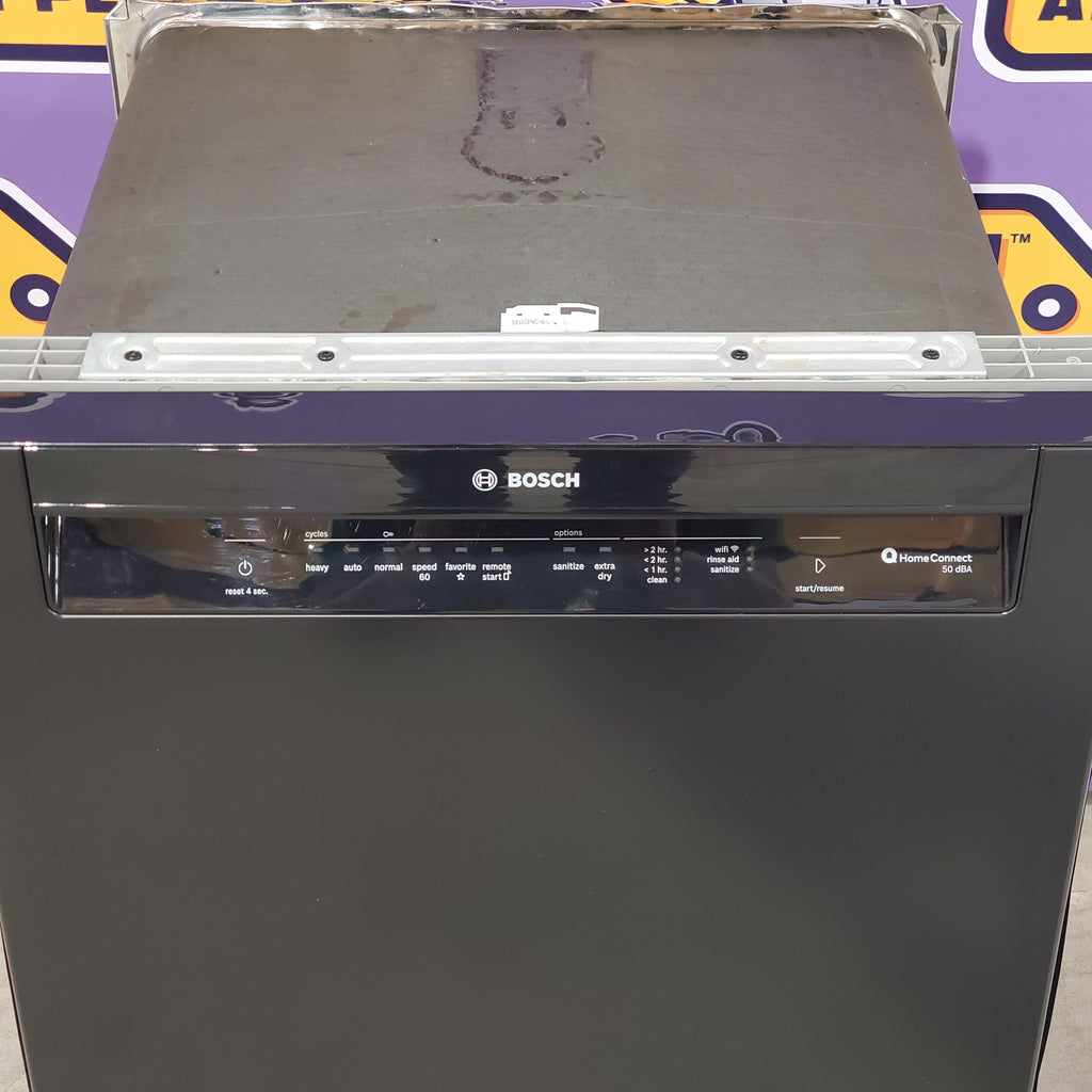 Pictures of Bosch 100 Series 24" Front Control Smart Built-In Hybrid Stainless Steel Tub Dishwasher with 50dBA in Black SHE3AEM6N - Open Box - Neu Appliance Outlet - Discount Appliance Outlet in Austin, Tx