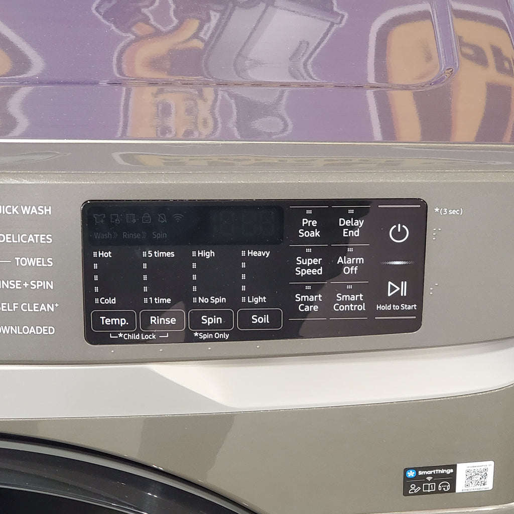 Pictures of Samsung 4.5 cu. ft. Large Capacity Smart Front Load Washer with Super Speed Wash in Platinum WF45B6300AP - Scratch & Dent (Minor) - Neu Appliance Outlet - Discount Appliance Outlet in Austin, Tx