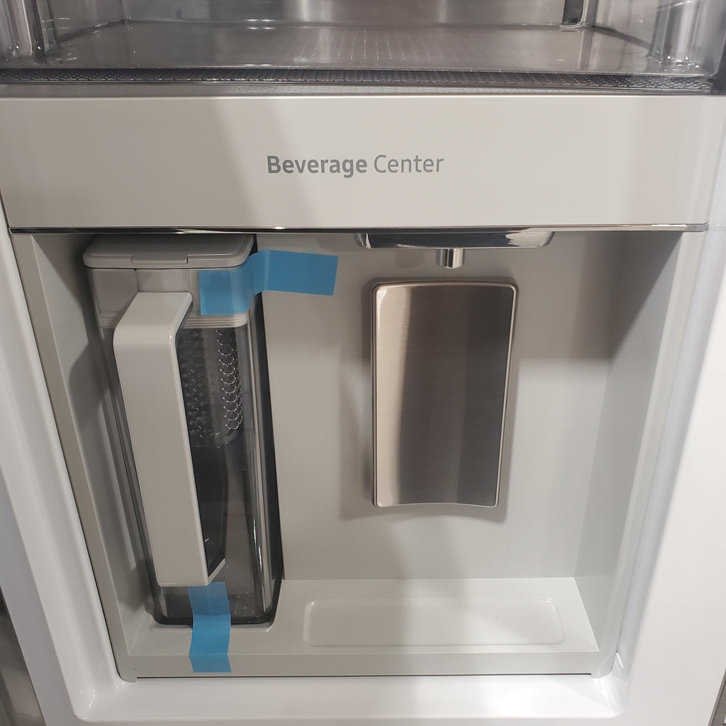 Pictures of Counter Depth Fingerprint Resistant Stainless Steel ENERGY STAR Samsung 22.8 cu. ft. 4 Door Flex Refrigerator with Beverage Center - Scratch & Dent - Major - Neu Appliance Outlet - Discount Appliance Outlet in Austin, Tx