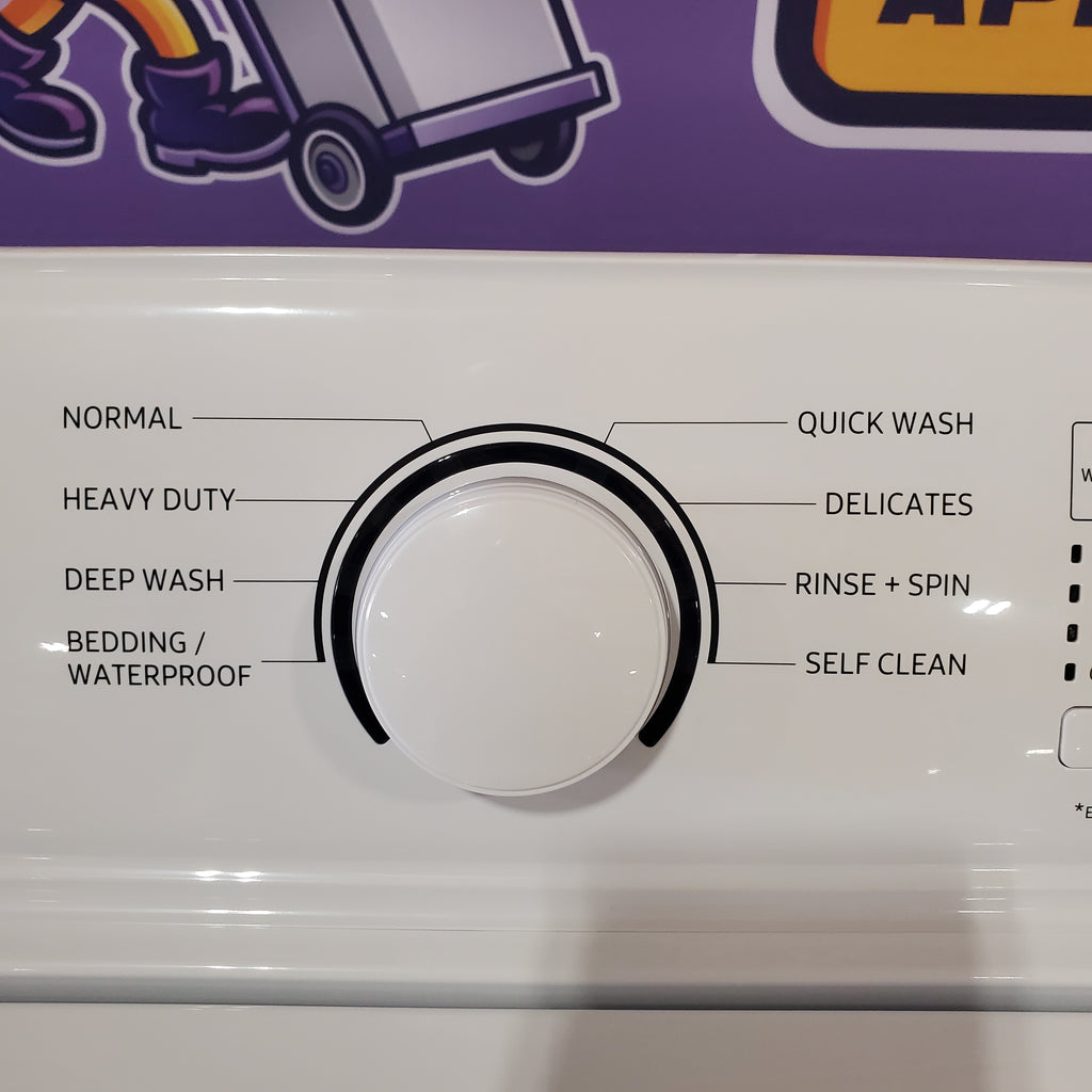 Pictures of Samsung 4.0 cu. ft. Top Load Washer with ActiveWave™ Agitator and Soft-Close Lid in White WA40A3005AW - Scratch & Dent (Minor) and Samsung 7.2 cu. ft. Electric Dryer with Sensor Dry in White 16029 - DVE45T3200W - Open Box - Neu Appliance Outlet - Discount Appliance Outlet in Austin, Tx