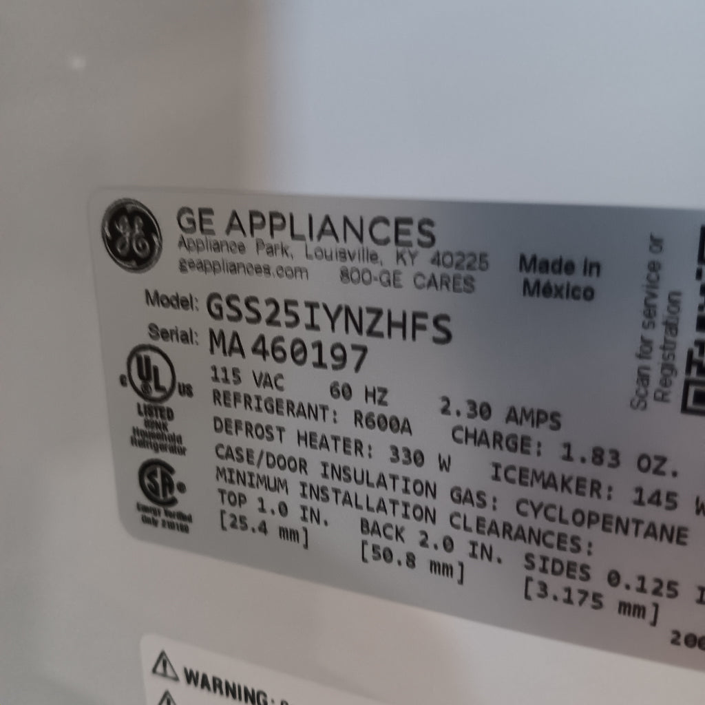 Pictures of GE 25.1 Cu. Ft. Fingerprint Resistant Side-By-Side Refrigerator GSS25IYN - New in Box - Neu Appliance Outlet - Discount Appliance Outlet in Austin, Tx