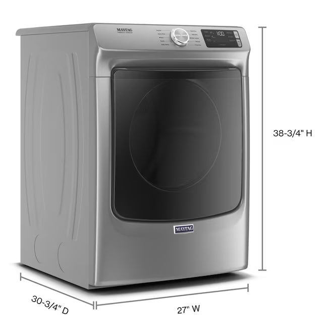 Maytag 7.3-cu ft Stackable Vented Electric Dryer Energy Star Certified MED5630HC - Scratch & Dent (Minor)