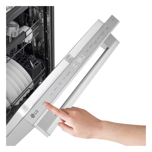 LG 24 Inch Smart FlushFit™ Top Control Dishwasher with 1-Hour Wash & Dry, QuadWash® Pro, and Dynamic Heat Dry™ w/AutoVent Dry™ LDNTM545S - Open Box