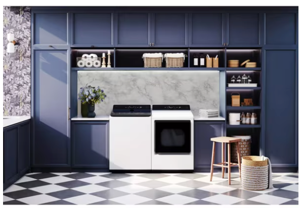 Pictures of LG Energy Star Certified 7.3 cu. ft. Ultra Large Capacity Rear Control Electric Dryer with LG EasyLoad™ Door and AI Sensing DLE8400WE - Open Box - Neu Appliance Outlet - Discount Appliance Outlet in Austin, Tx