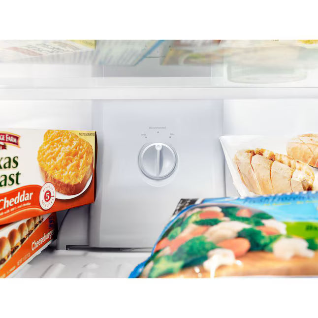 Whirlpool 21.3-cu ft Top-Freezer Refrigerator Monochromatic Stainless Steel 7SD683 - WRT511SZDM - Scratch and Dent (Minor)