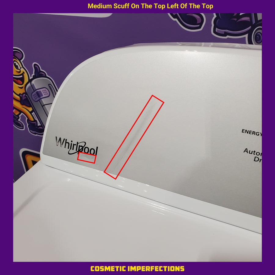 Whirlpool White Electric Extra Large 7.0 Cu. Ft. Dryer with Wrinkle Shield 22221438 - WED4815EW - Scratch & Dent (Moderate)