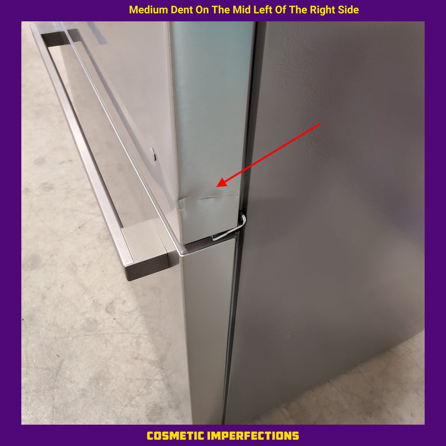 Hisense Counter Depth Fingerprint Stainless Steel Bottom Freezer 17.2 Cu. Ft. Refrigerator with LED Lighting and Super Cool and Super Freeze HRB171N6ASE - Scratch and Dent (Minor)