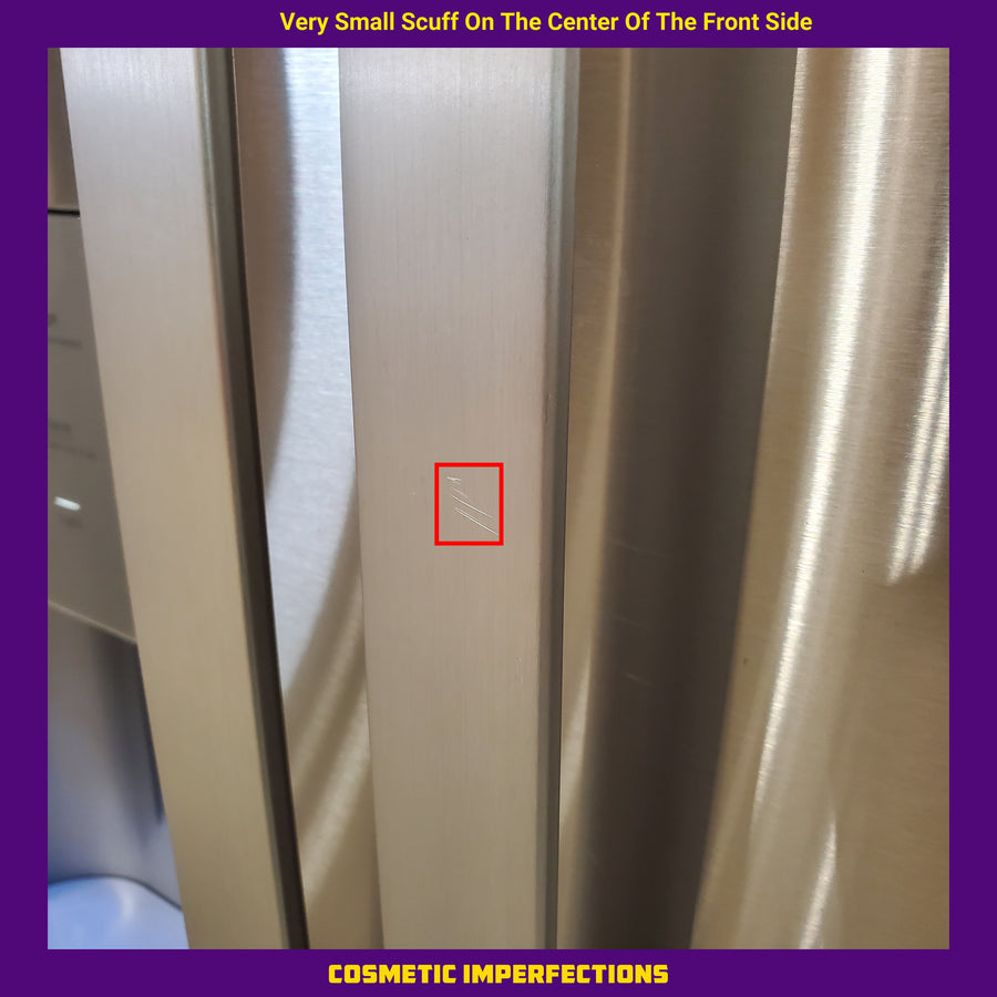 GE 20.6 cu. ft. Counter Depth French Door Refrigerator in Fingerprint Resistant Stainless, ENERGY STAR GYE21JYMFS - Scratch & Dent (Moderate)