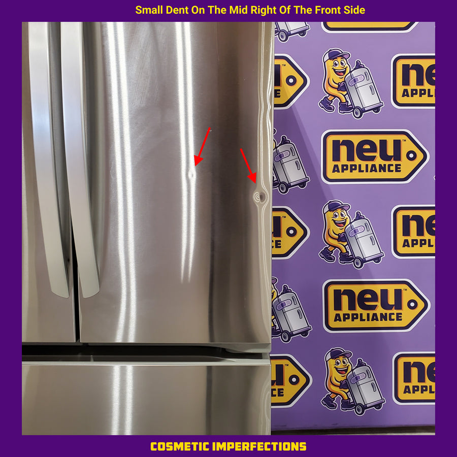 LG 33 in. W. 21 cu.ft. SMART Counter Depth MAX French Door Refrigerator with Ice Maker in PrintProof Stainless Steel 31135SD272 - LF21G6200S - Scratch & Dent (Major)