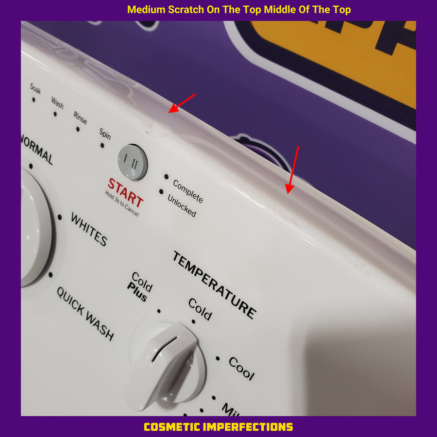Hotpoint® 4.0 cu. ft. Capacity Washer with Cold Plus and Water Level Control HTW265ASWWW - Scratch & Dent (Minor) and Hotpoint® 6.2 cu. ft. vented Electric Dryer with Auto Dry 16140 - HTX26EASWWW - Scratch & Dent (Minor)