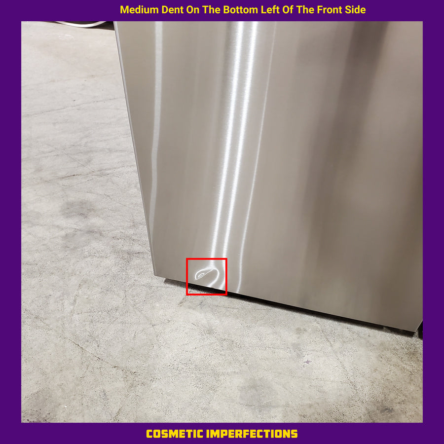 LG ENERGY STAR 27 cu. ft. Side by Side Refrigerator with Edge-to-Edge InstaView in Print Proof Stainless Steel - 22136SD337 - LRSOS2706S - Scratch & Dent (Moderate)