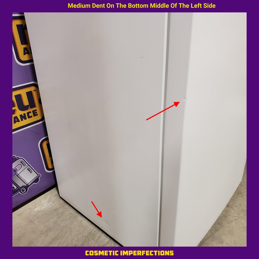 Vissani 18.1 cu. ft. Top Freezer Refrigerator with Adjustable Glass Shelving in White, Garage Ready 251312SD984 - MDTF18WHR5 - Scratch & Dent (Moderate)