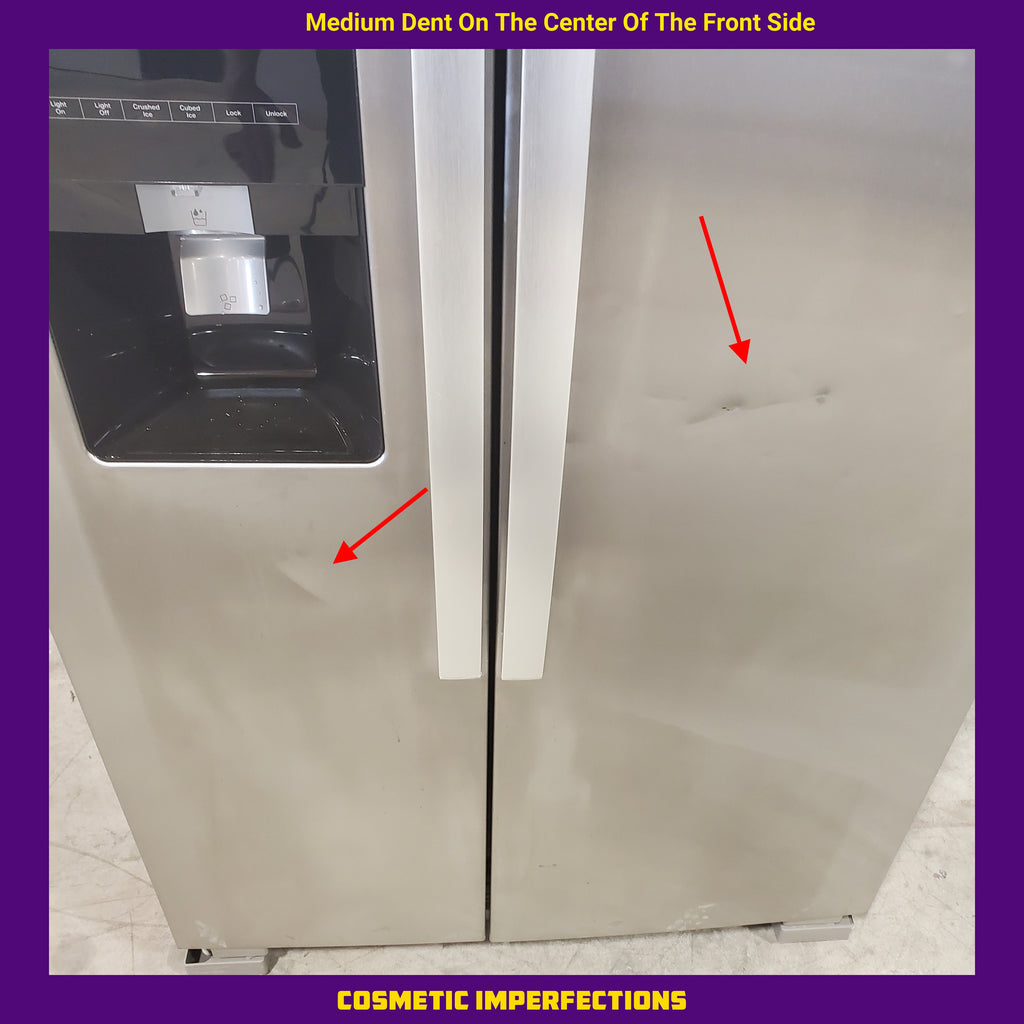Pictures of Stainless Steel Whirlpool 24.6 cu. ft. Side By Side Refrigerator With Ice Maker - Scratch & Dent - Minor - Neu Appliance Outlet - Discount Appliance Outlet in Austin, Tx