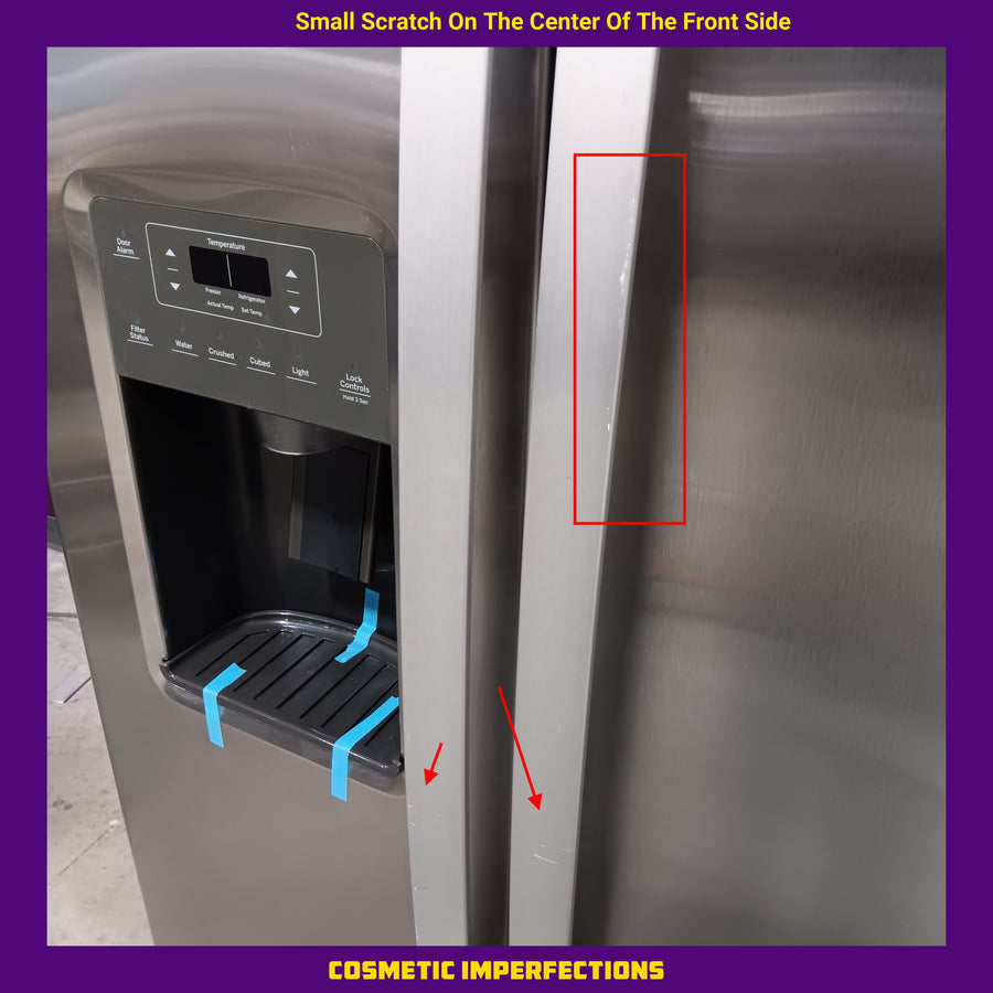 GE 25.3 Cu. Ft. Side-By-Side Refrigerator in Fingerprint Resistant Stainless Steel 25133SD428 - GSS25GYPFS - Scratch & Dent (Minor)