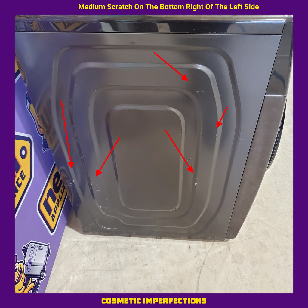 Pictures of Fingerprint Resistant Black Stainless Steel ENERGY STAR Samsung 7.5 cu. ft. Frontload Gas Dryer with Steam- Scratch & Dent - Moderate - Neu Appliance Outlet - Discount Appliance Outlet in Austin, Tx