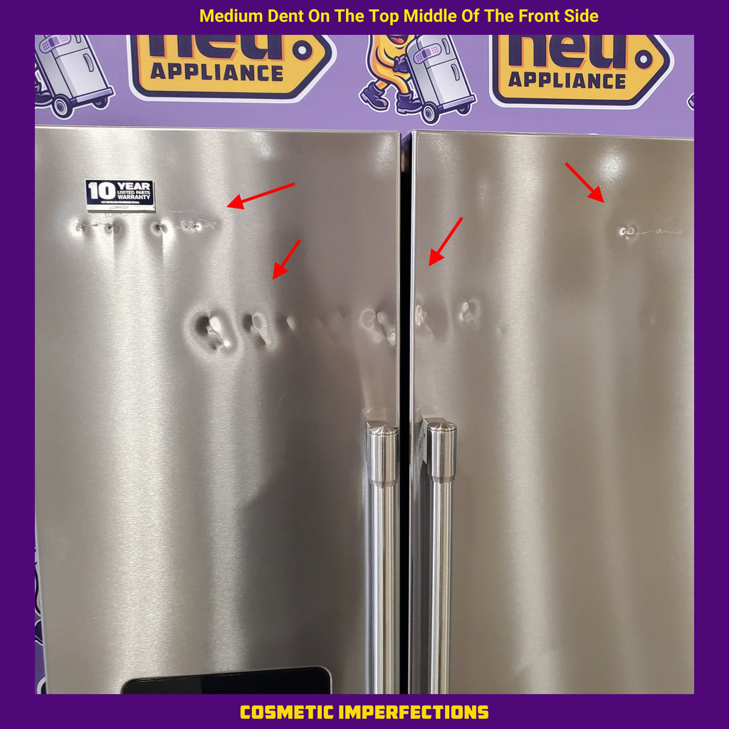 Pictures of Maytag 25 cu. ft. Side by Side Refrigerator with Exterior Ice and Water Dispenser in Fingerprint Resistant Stainless Steel MSS25C4MGZ - Scratch & Dent (Moderate) - Neu Appliance Outlet - Discount Appliance Outlet in Austin, Tx
