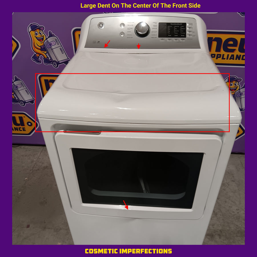 GE Top Load 4.0 Cu. Ft. Capacity Washer with Stainless Steel Wash Basket GTW325ASWWW - New in Box and GE 7.4-cu ft Vented Electric Dryer in White 16255 - GTD72EBSNWS - Certified Refurbished