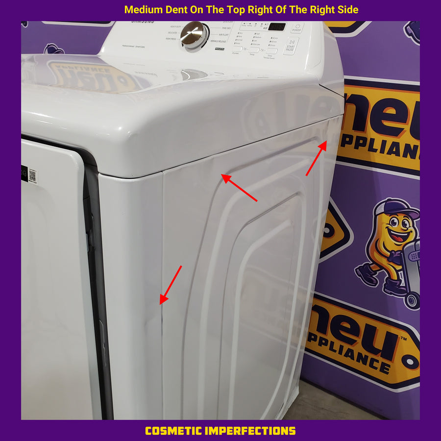 Samsung 7.2 cu. ft. Electric Dryer with Sensor Dry in White 31132SD106 - DVE45T3200W - Scratch & Dent (Moderate)