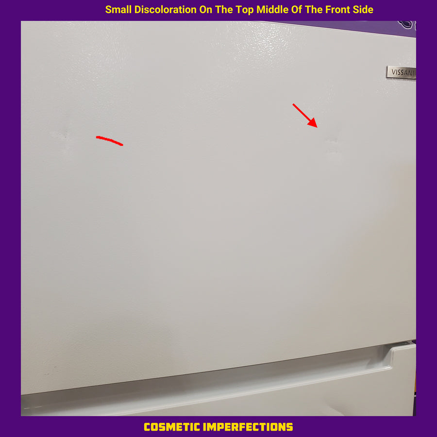 Vissani 18 cu. ft. Top Freezer Refrigerator in White with Adjustable Temperature Controls 25SD040 - MDTF18WHR - Scratch & Dent (Moderate)
